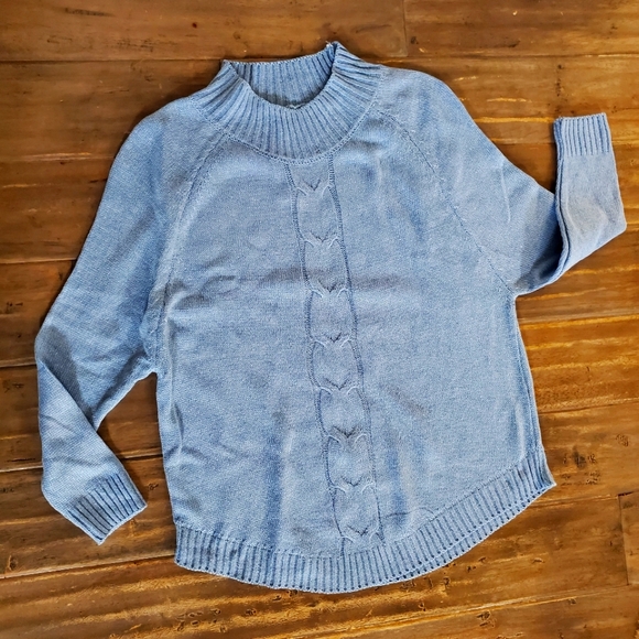 LAST ONE MEDIUM Women Batwing Dolman Long Sleeve Sweater Knit Tunic Top - Picture 2 of 2